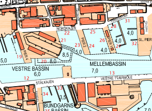 Kort over Skagen Lystbådehavn