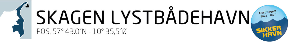 Logo til Skagen Lystbådehavn samt logo for Sikker Havn